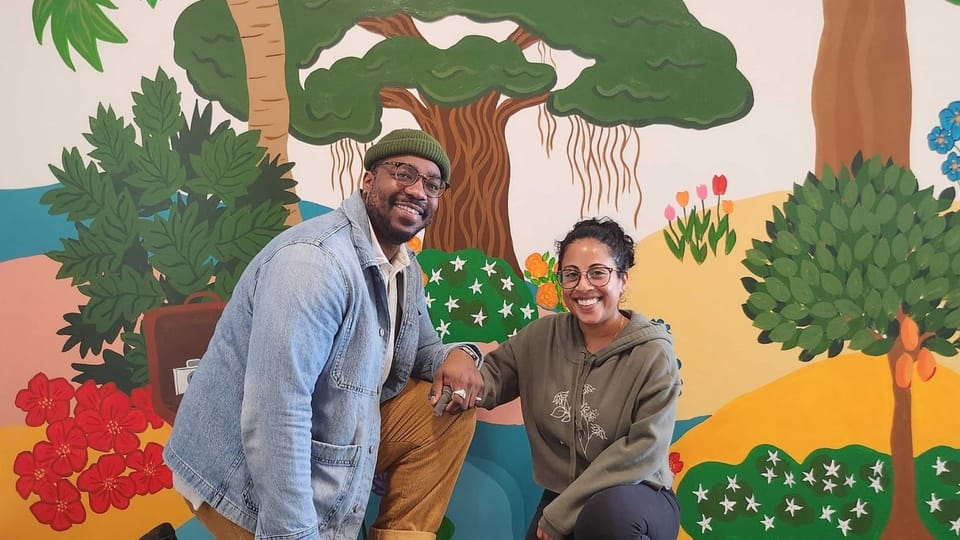 The Flowers in Our Office Mural